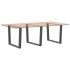 Patas para mesa comedor forma V 3uds antracita 100x(72-73,3)