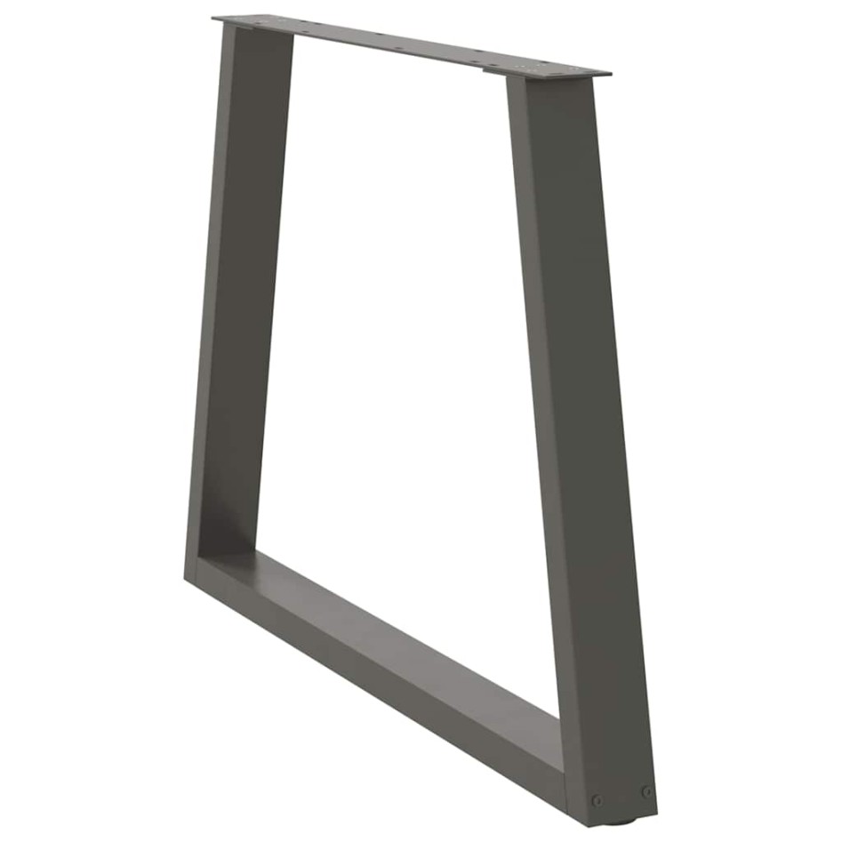 Patas para mesa comedor forma V 3uds antracita 100x(72-73,3)