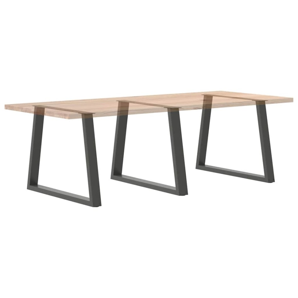 Patas para mesa comedor forma V 3uds antracita 100x(72-73,3)