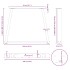 Patas para mesa comedor forma V 3uds antracita 100x(72-73,3)
