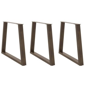 Patas para mesa de comedor en forma de V 3 uds acero