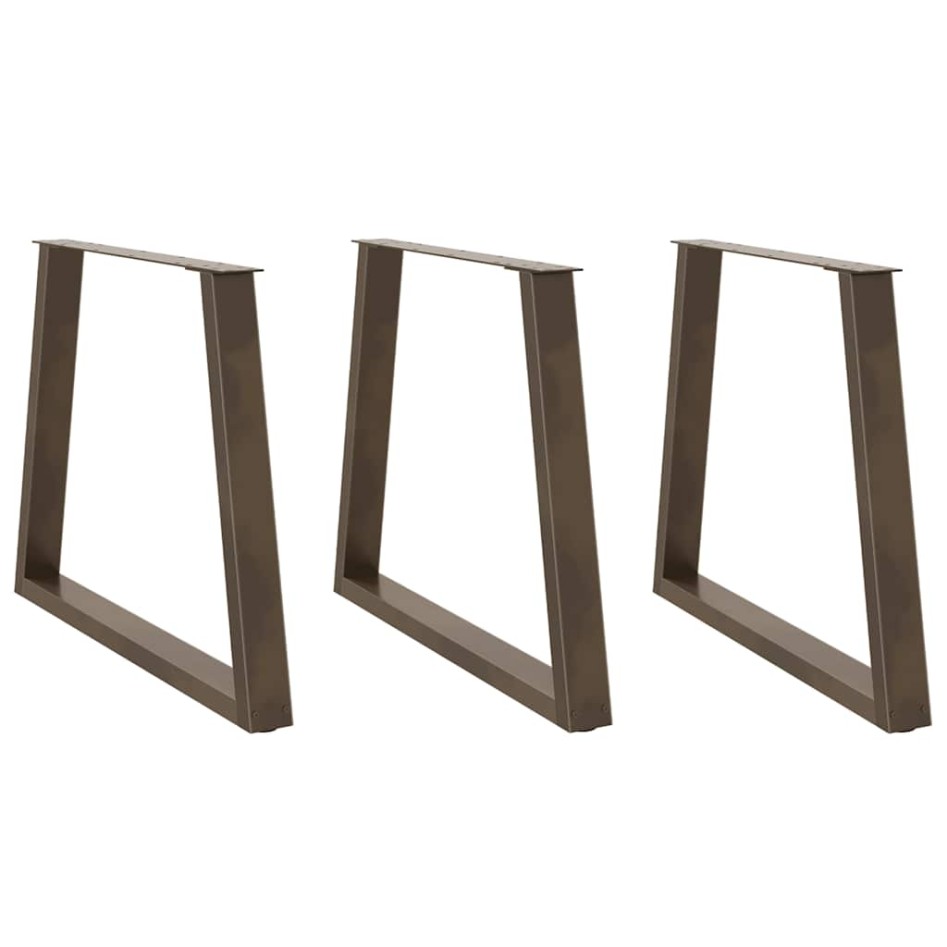Patas para mesa de comedor en forma de V 3 uds acero