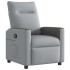 Sillón reclinable de tela gris