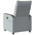 Sillón reclinable de tela gris