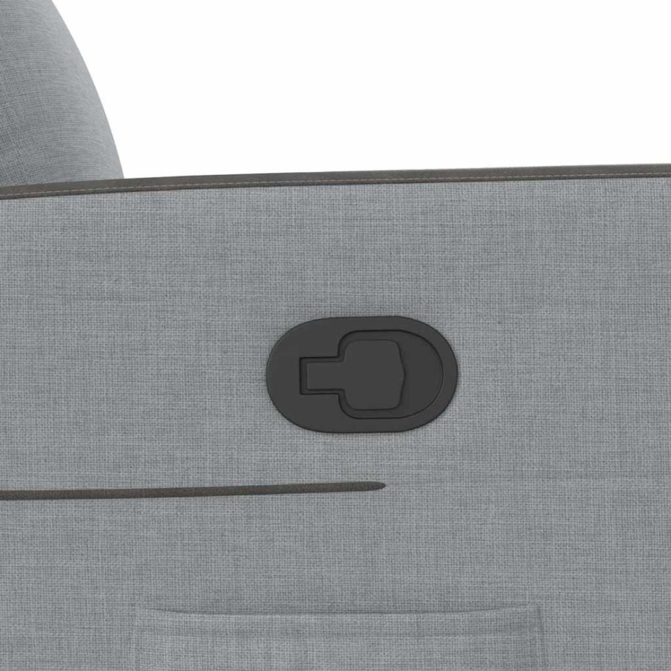 Sillón reclinable de tela gris