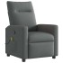 Sillón de masaje reclinable de tela gris