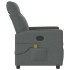 Sillón de masaje reclinable de tela gris