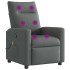 Sillón de masaje reclinable de tela gris