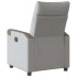 Sillón reclinable de tela gris