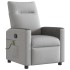 Sillón de masaje reclinable de tela gris