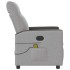 Sillón de masaje reclinable de tela gris