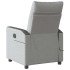 Sillón de masaje reclinable de tela gris