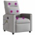 Sillón de masaje reclinable de tela gris