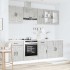 Mueble cocina Kalmar gris hormigón 8 pzas madera