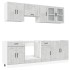 Mueble cocina Kalmar gris hormigón 8 pzas madera