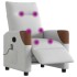Sillón reclinable de masaje eléctrico tela gris
