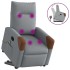 Sillón de masaje reclinable de pie de tela gris
