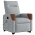 Sillón de masaje reclinable de pie de tela gris