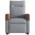 Sillón de masaje reclinable de pie de tela gris
