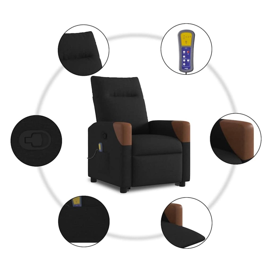 Sillón reclinable de masaje elevable tela