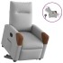 Sillón eléctrico reclinable elevable de tela gris
