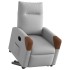 Sillón eléctrico reclinable elevable de tela gris