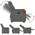 Sillón eléctrico reclinable elevable de tela gris