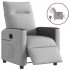 Sillón reclinable eléctrico de tela gris