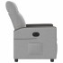 Sillón reclinable eléctrico de tela gris