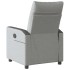 Sillón reclinable eléctrico de tela gris