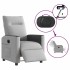 Sillón reclinable eléctrico de tela gris