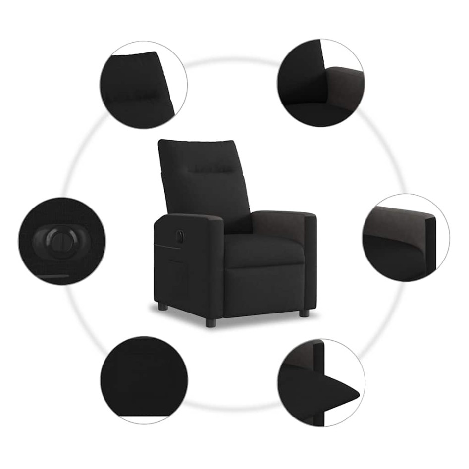 Sillón reclinable eléctrico de tela