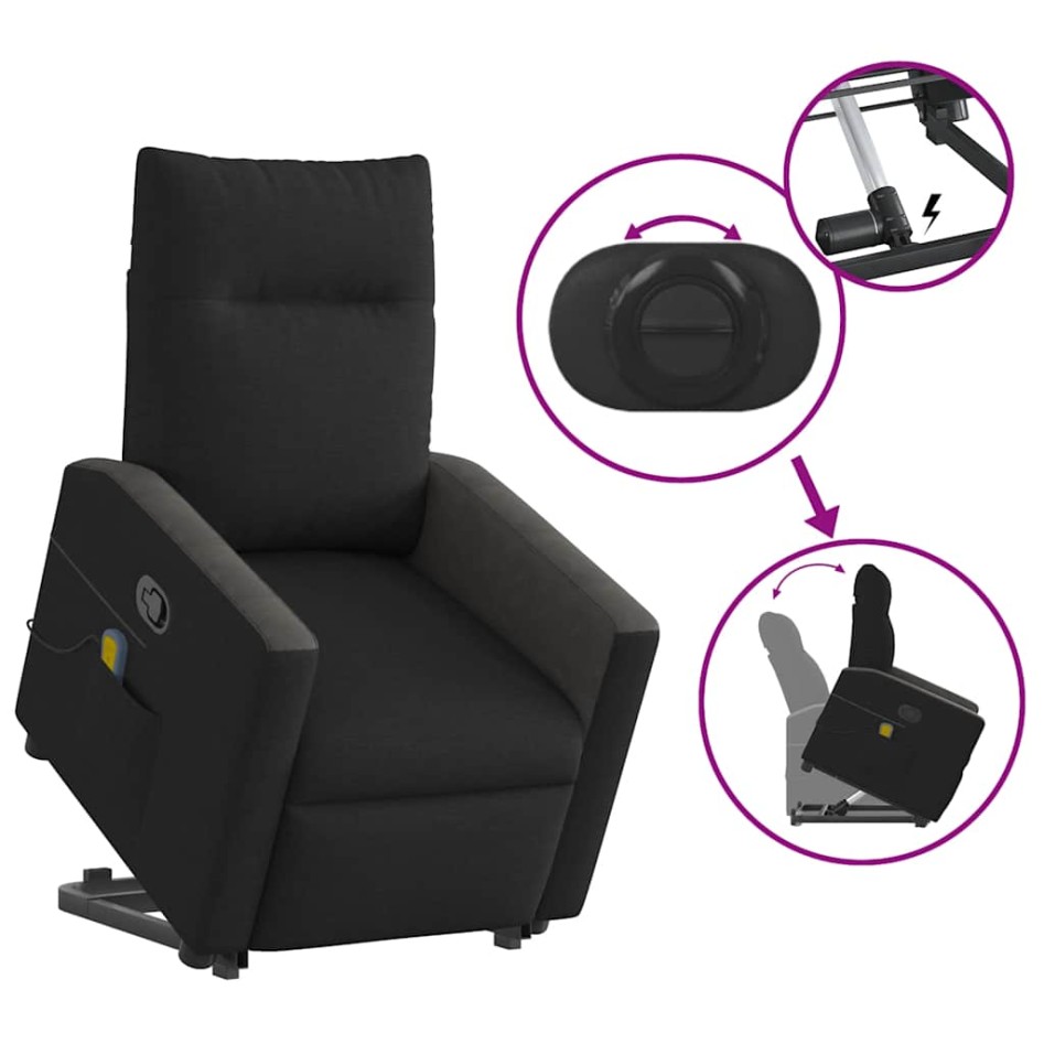 Sillón reclinable de masaje elevable tela