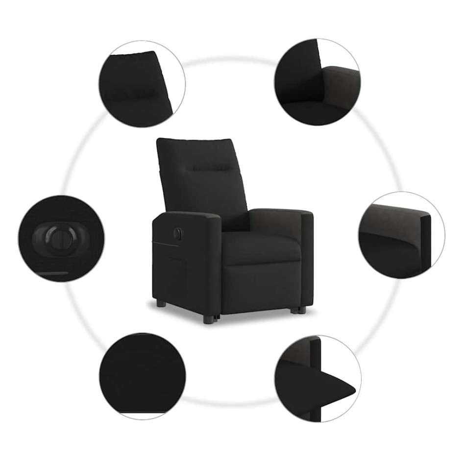 Sillón eléctrico reclinable elevable de tela