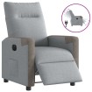Sillón reclinable eléctrico tela gris claro