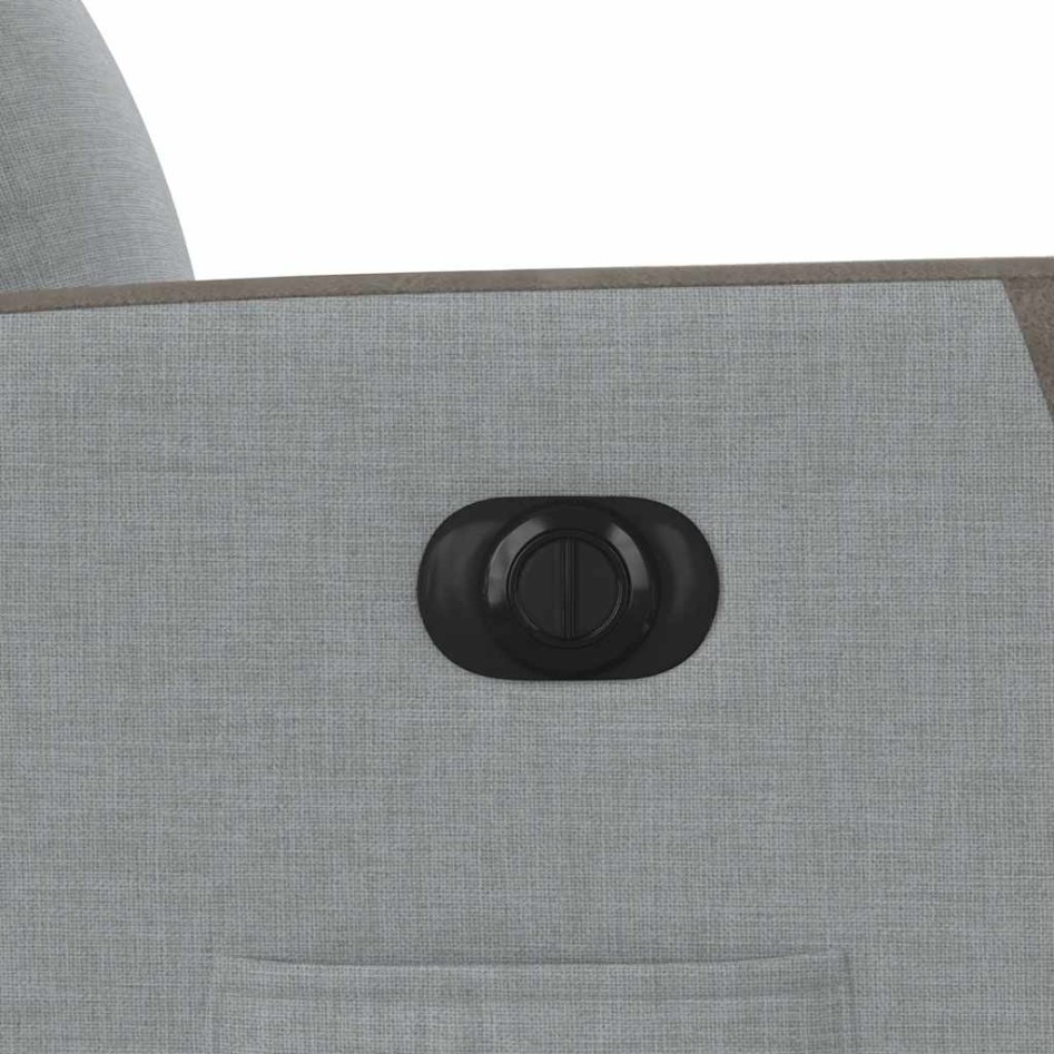 Sillón reclinable eléctrico tela gris