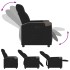 Sillón reclinable eléctrico de tela