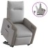 Sillón reclinable elevable de tela gris