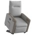 Sillón reclinable elevable de tela gris