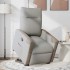 Sillón reclinable elevable de tela gris