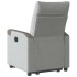 Sillón reclinable elevable de tela gris