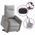Sillón reclinable elevable de tela gris