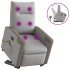Sillón de masaje reclinable de pie de tela gris