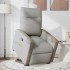 Sillón de masaje reclinable de pie de tela gris
