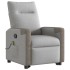 Sillón de masaje reclinable de pie de tela gris