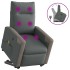 Silla de masaje reclinable de pie de tela gris