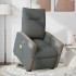Silla de masaje reclinable de pie de tela gris