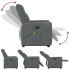 Silla de masaje reclinable de pie de tela gris