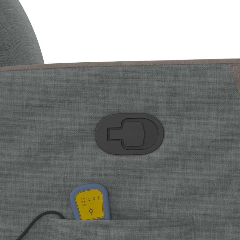 Silla de masaje reclinable de pie de tela gris