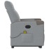 Sillón de masaje eléctrico reclinable elevable tela gris